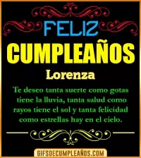 GIF Frases de Cumpleaños Lorenza